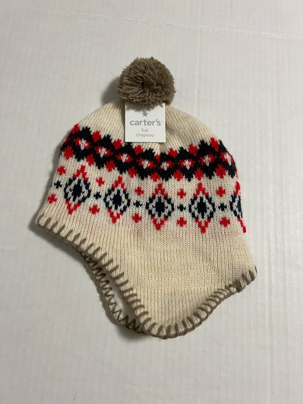 🆕CARTER’S - 6M - NWT - 2PCS - INFANT BOYS CARDIGAN SWEATER & HAT LOT - Picture 7 of 10